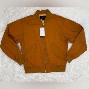 Nike Air Jordan Renegade Essentials Men’s Size M Medium Lined Bomber Jacket Tan